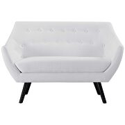 White fabric upholstery loveseat by Modway additional picture 5