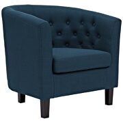 Upholstered fabric armchair in azure additional photo 4 of 5