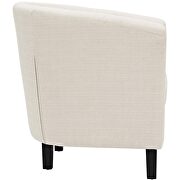 Upholstered fabric armchair in beige additional photo 3 of 5