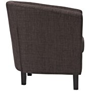 Upholstered fabric armchair in brown additional photo 3 of 5