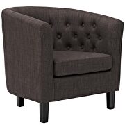 Upholstered fabric armchair in brown additional photo 5 of 5