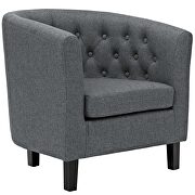 Upholstered fabric armchair in gray additional photo 4 of 5