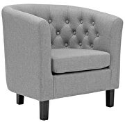 Upholstered fabric armchair in light gray additional photo 4 of 5