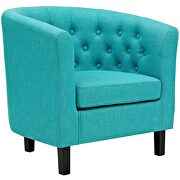 Upholstered fabric armchair in pure water additional photo 4 of 5