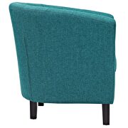 Upholstered fabric armchair in teal additional photo 3 of 5