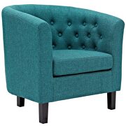 Upholstered fabric armchair in teal additional photo 4 of 5