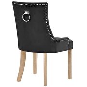 Performance velvet dining chair in black additional photo 2 of 3