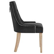 Performance velvet dining chair in black additional photo 3 of 3