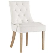 Performance velvet dining chair in ivory additional photo 2 of 3