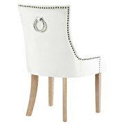 Performance velvet dining chair in ivory additional photo 4 of 3
