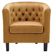 Performance velvet armchair in cognac by Modway additional picture 3