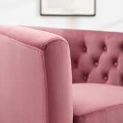 Performance velvet armchair in dusty rose additional photo 2 of 8