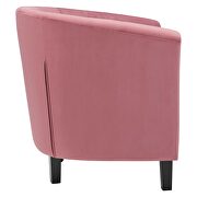 Performance velvet armchair in dusty rose additional photo 3 of 8