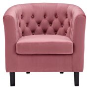 Performance velvet armchair in dusty rose additional photo 4 of 8