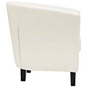 Performance velvet armchair in ivory additional photo 3 of 5