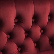 Performance velvet armchair in maroon additional photo 3 of 8
