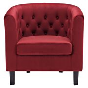 Performance velvet armchair in maroon additional photo 5 of 8