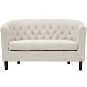 Upholstered fabric loveseat in beige additional photo 5 of 4