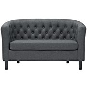 Upholstered fabric loveseat in gray additional photo 5 of 4