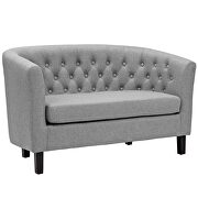 Upholstered fabric loveseat in light gray by Modway additional picture 3