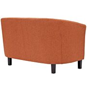 Upholstered fabric loveseat in orange additional photo 2 of 4