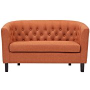 Upholstered fabric loveseat in orange additional photo 5 of 4