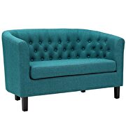 Upholstered fabric loveseat in teal by Modway additional picture 3