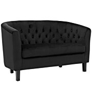 Performance velvet loveseat in black additional photo 3 of 4