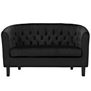 Performance velvet loveseat in black additional photo 5 of 4