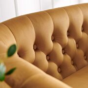 Performance velvet loveseat in cognac by Modway additional picture 2