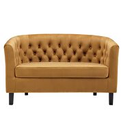 Performance velvet loveseat in cognac by Modway additional picture 4