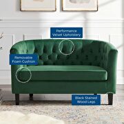 Performance velvet loveseat in emerald by Modway additional picture 8