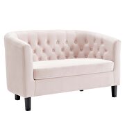 Performance velvet loveseat in pink by Modway additional picture 7