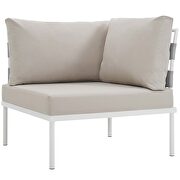 7 piece outdoor patio aluminum sectional sofa set in white beige additional photo 3 of 6