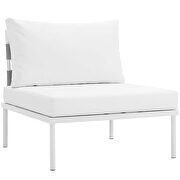 7 piece outdoor patio aluminum sectional sofa set in white additional photo 4 of 6