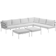 8 piece outdoor patio aluminum sectional sofa set in white by Modway additional picture 6