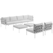 8 piece outdoor patio aluminum sectional sofa set in white by Modway additional picture 7