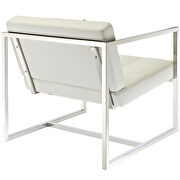 Upholstered vinyl lounge chair in white by Modway additional picture 2