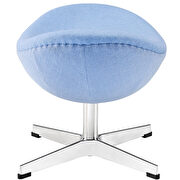 Wool ottoman in baby blue by Modway additional picture 3