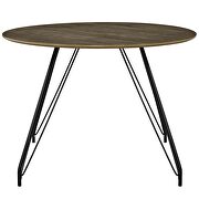 Circular dining table in walnut by Modway additional picture 3