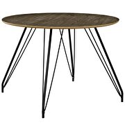 Circular dining table in walnut by Modway additional picture 4