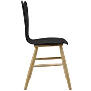 Wood dining chair in black additional photo 2 of 3