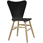 Wood dining chair in black additional photo 3 of 3