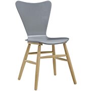 Wood dining chair in gray additional photo 4 of 3
