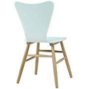 Wood dining chair in light blue additional photo 3 of 3