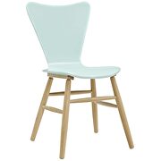 Wood dining chair in light blue additional photo 4 of 3