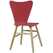 Wood dining chair in red additional photo 3 of 3