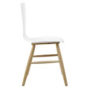 Wood dining chair in white additional photo 2 of 3