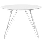 Circular dining table in white by Modway additional picture 3