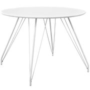 Circular dining table in white by Modway additional picture 4